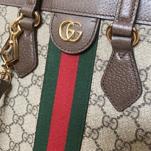 A125- 💯 % authentic Gucci Ophidia MEDIUM tote bag - Picture 10 of 15